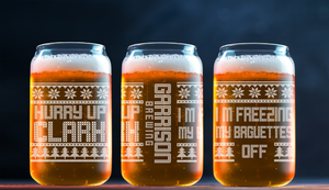 Hurry Up Clark: 16oz Can Glass